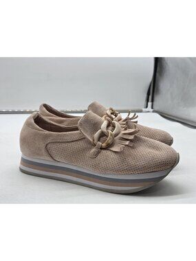 Coconuts By Matisse Bess Shoes Womens Size 8 Beige Slip On Platform Damaged